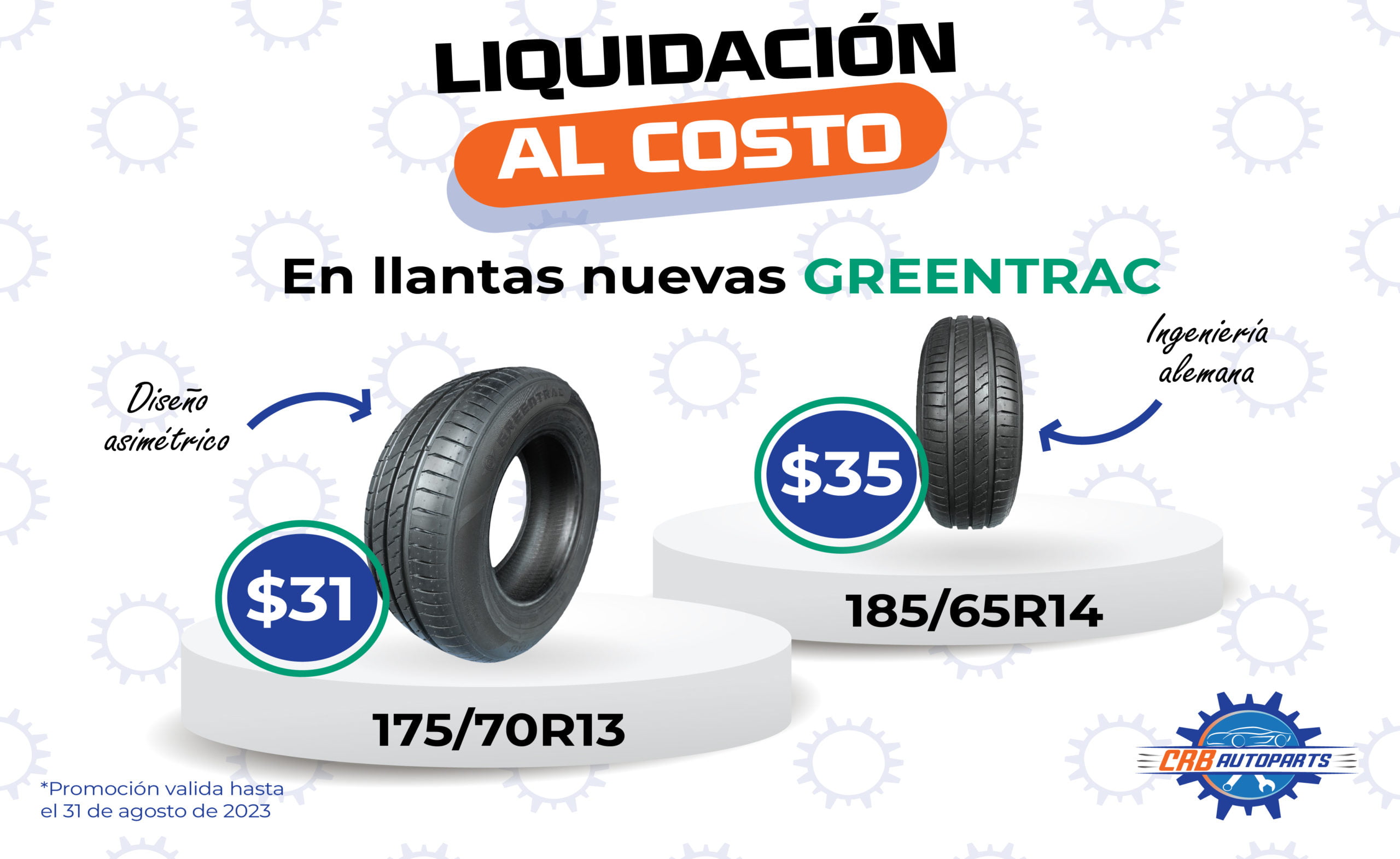 Llantas Greentrac en liquidación